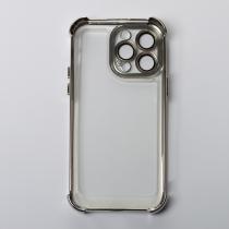 Пластиковый чехол FRAME CORNER для iPhone 13 Pro серебряный