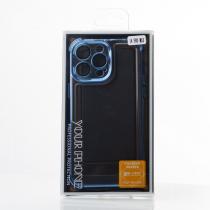 Пластиковый чехол FRAME CORNER для iPhone 14 Pro Max серебряный