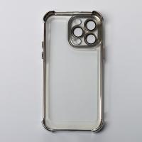 Пластиковый чехол FRAME CORNER для iPhone 14 Pro серебряный