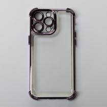 Пластиковый чехол FRAME CORNER для iPhone 14 Pro фиолетовый