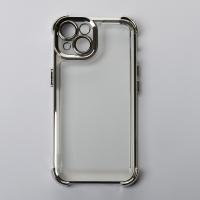 Пластиковый чехол FRAME CORNER для iPhone 14 серебряный
