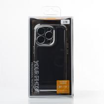 Пластиковый чехол FRAME CORNER для iPhone 15 Pro синий