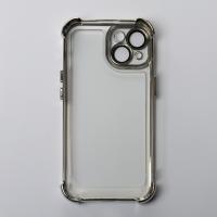 Пластиковый чехол FRAME CORNER для iPhone 15 серебряный