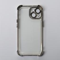 Пластиковый чехол FRAME CORNER для iPhone 15 серебряный
