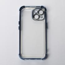 Пластиковый чехол FRAME CORNER для iPhone 15 синий