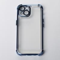 Пластиковый чехол FRAME CORNER для iPhone 15 синий
