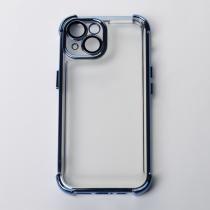Пластиковый чехол FRAME CORNER для iPhone 15 синий