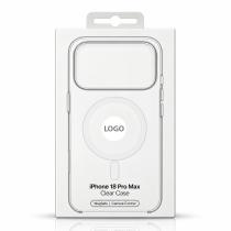 Пластиковый чехол Lux Clear с поддержкой MagSafe для iPhone 18 Pro Max (AI) White circle