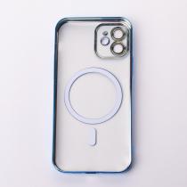 Пластиковый чехол MagSafe "Glitter" для iPhone 12 синий