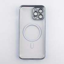 Пластиковый чехол MagSafe "Glitter" для iPhone 12 Pro Max синий