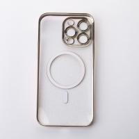 Пластиковый чехол MagSafe "Glitter" для iPhone 14 Pro Max золотой