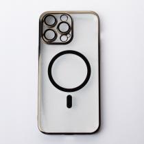 Пластиковый чехол MagSafe "Glitter" для iPhone 14 Pro Max черный