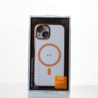 Пластиковый чехол MagSafe "Glitter" для iPhone 15 темно-синий