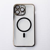 Пластиковый чехол MagSafe "Glitter" для iPhone 15 Pro черный