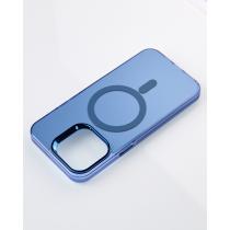 Полиуритановый чехол IMD Colors с поддержкой MagSafe для iPhone 11 Pro синий