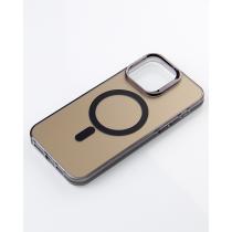 Полиуритановый чехол IMD Colors с поддержкой MagSafe для iPhone 15 Pro черный