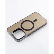 Полиуритановый чехол IMD Colors с поддержкой MagSafe для iPhone 15 Pro черный