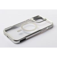 Пластиковый чехол MagSafe NEWZONE для iPhone 13 Pro Max серебряный