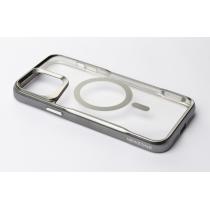 Пластиковый чехол MagSafe NEWZONE для iPhone 15 Pro Max серый