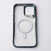 Пластиковый чехол MagSafe NEWZONE для iPhone 15 Pro синий