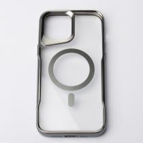 Пластиковый чехол MagSafe NEWZONE для iPhone 15 Pro серый