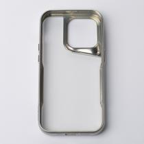 Пластиковый чехол NEWZONE для iPhone 15 Pro серебряный