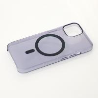 Пластиковый чехол Lux Clear с поддержкой MagSafe для iPhone 15 Pro фиолетовый