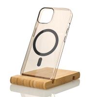 Пластиковый чехол Lux Clear с поддержкой MagSafe для iPhone 15 черный