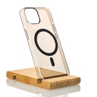 Пластиковый чехол Lux Clear с поддержкой MagSafe для iPhone 15 Plus черный