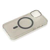 Пластиковый чехол Lux Clear с поддержкой MagSafe для iPhone 15 Plus черный