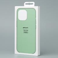 Пластиковый чехол Lux Clear с поддержкой MagSafe для iPhone 15 Plus зеленый