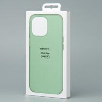 Пластиковый чехол Lux Clear с поддержкой MagSafe для iPhone 15 Pro зеленый
