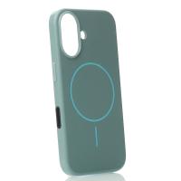 Поликарбонатный чехол Slim Ring с поддержкой MagSafe для iPhone 16 Plus wave blue