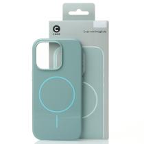 Поликарбонатный чехол Slim Ring с поддержкой MagSafe для iPhone 16 Pro Max wave blue