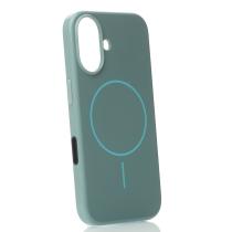 Поликарбонатный чехол Slim Ring с поддержкой MagSafe для iPhone 16 wave blue