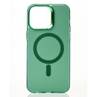 Полиуритановый чехол IMD Colors с поддержкой MagSafe для iPhone 13 Pro зеленый