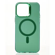 Полиуритановый чехол IMD Colors с поддержкой MagSafe для iPhone 12 / iPhone 12 Pro зеленый