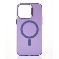 Полиуритановый чехол IMD Colors с поддержкой MagSafe для iPhone 12 Pro Max фиолетовый