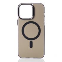 Полиуритановый чехол IMD Colors с поддержкой MagSafe для iPhone 15 Pro черный