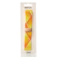 Ремінець для годинника UNIVERSAL "Nylon Braided Magnetic" 22 мм orange yellow