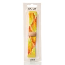 Ремешок для часов UNIVERSAL "Nylon Braided Magnetic" 22 мм orange yellow