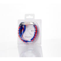 Ремешок для Mi Band 5/6 Caterpillar синий/красный