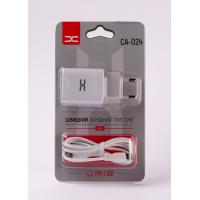 Сетевое зарядное устройство DC 2в1 Type-C 2USB/2.4A (CA-D24) белый