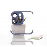 Силиконовая накладка CornerPad 3in1 для iPhone 15 Pro Max серо-синий