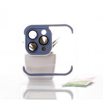 Силиконовая накладка CornerPad 3in1 для iPhone 13 Pro Max серо-синий