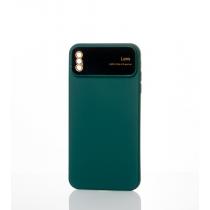 Силиконовый чехол CAMERA PROTECTION для iPhone XS Max темно-зеленый