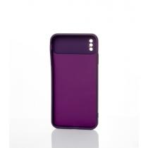 Силиконовый чехол CAMERA PROTECTION для iPhone X / iPhone XS фиолетовый
