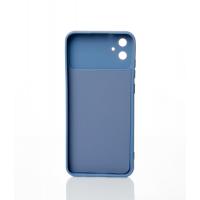 Силиконовый чехол CAMERA PROTECTION для Samsung A04e серо-синий