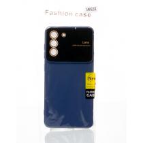 Силиконовый чехол CAMERA PROTECTION для Samsung S21 FE темно-синий
