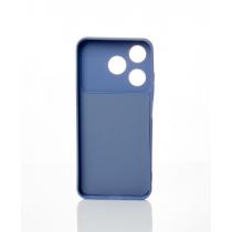 Силиконовый чехол CAMERA PROTECTION для Tecno Spark 10 (KI5q) серо-синий